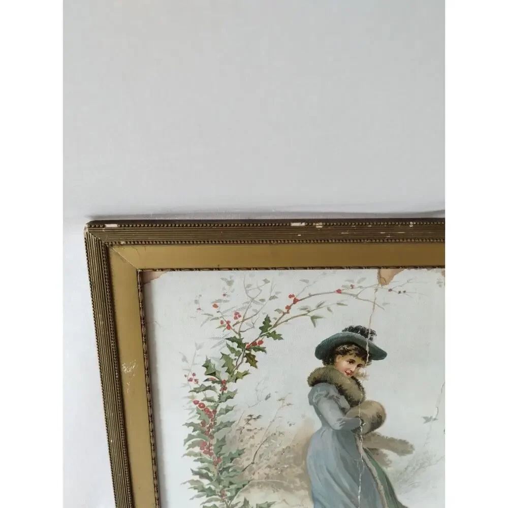 Antique Calendar with Days on the Side - 1892 - Clothing Advertisement - Damaged